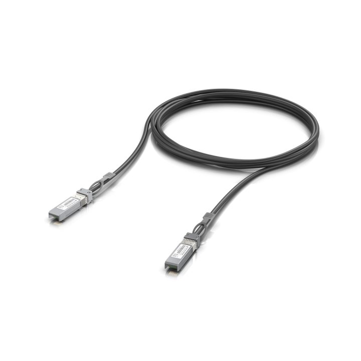 Ubiquiti UACC-DAC-SFP28-3M Cabo de fibra óptica e InfiniBand Preto