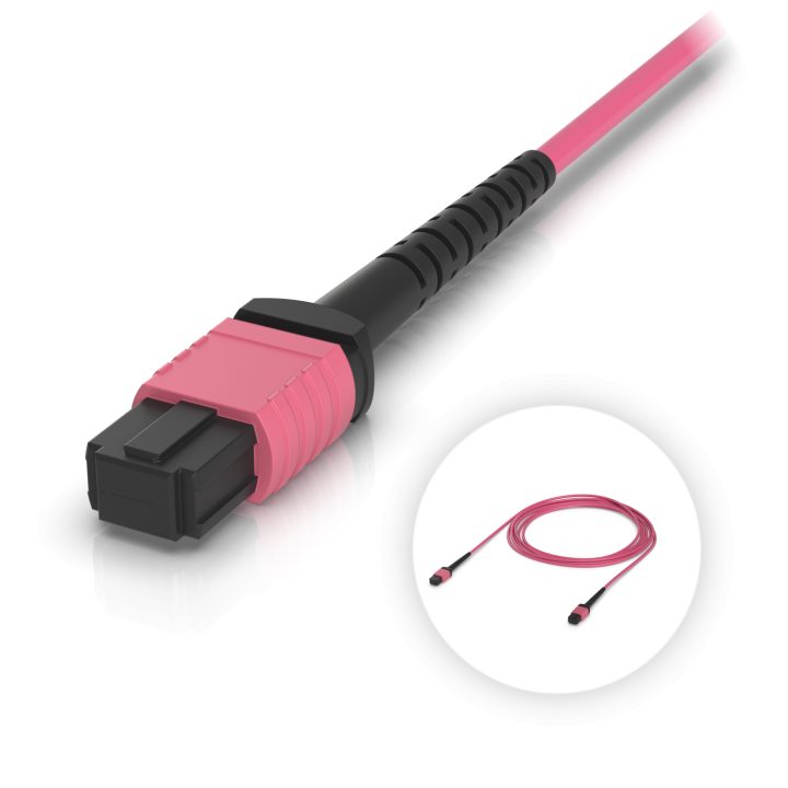Ubiquiti UACC-OFC-MA-MPMP-3M-10 Cabo de fibra óptica e InfiniBand Rosa