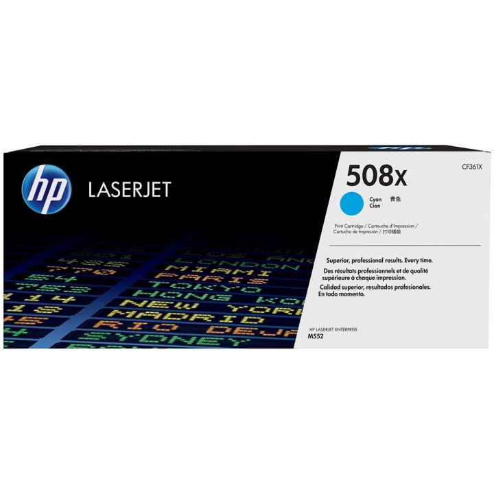 HP Cartucho de tóner original LaserJet 508X ciano de alta capacidade