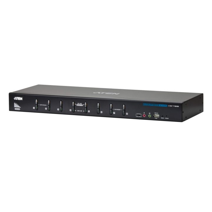 ATEN Switch KVM DVI/Audio dual link USB de 8 puertos