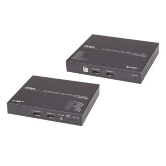 ATEN Extensor de KVM USB DisplayPort de vista doble HDBaseT™ 2.0 (4K…
