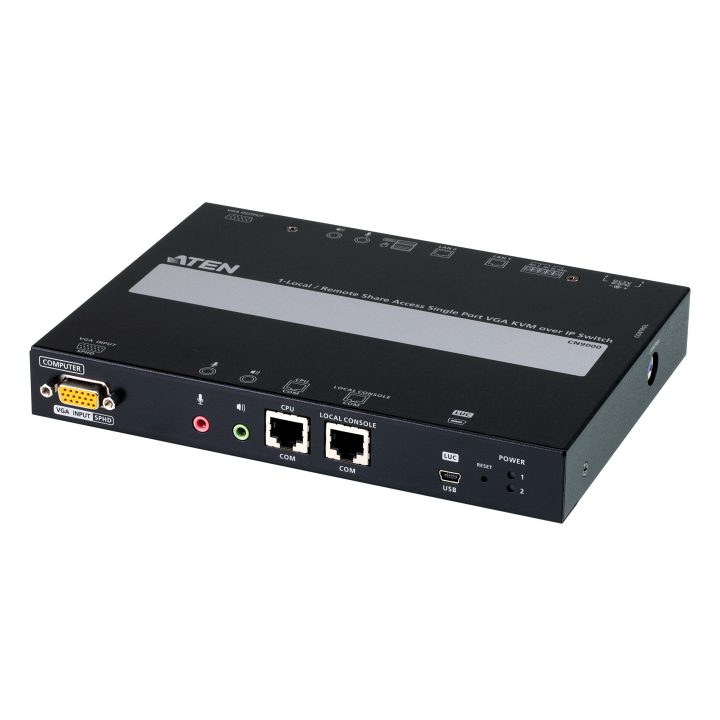 ATEN 1 switch KVM a través de IP VGA de un solo puerto para acceso a…