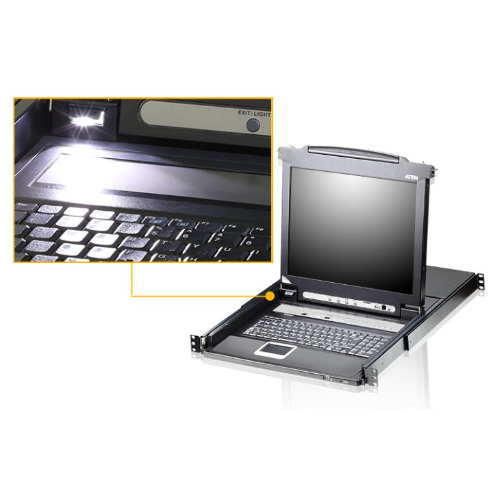 ATEN CL5708N 19" Rack Console Black 1U
