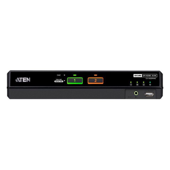 ATEN Comutador KVM universal seguro de 2 portas USB 5K…