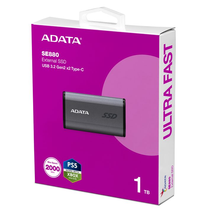 ADATA SE880 1 TB USB Tipo C 3.2 Gen 2 (3.1 Gen 2) Cinzento
