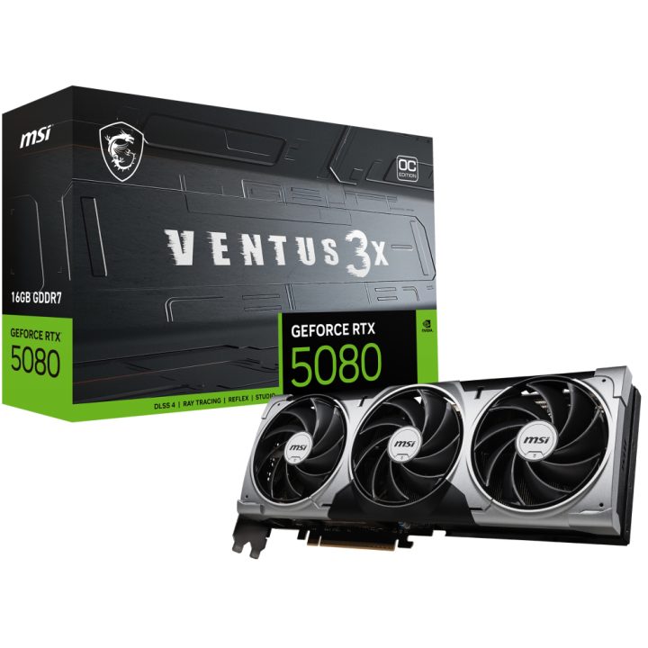 MSI VENTUS GeForce RTX 5080 16G 3X OC NVIDIA 16 GB GDDR7
