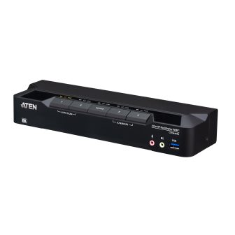 ATEN Comutador KVMP™ de 4 portas USB 3.0, DisplayPort 8K e duplo…