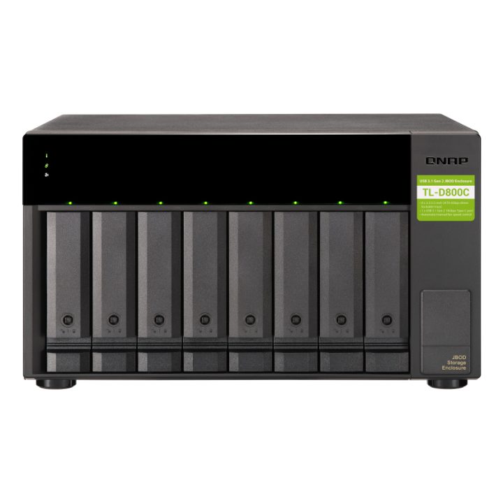 QNAP TL-D800C caixa para disco externo Carcaça de disco/SSD Preto…