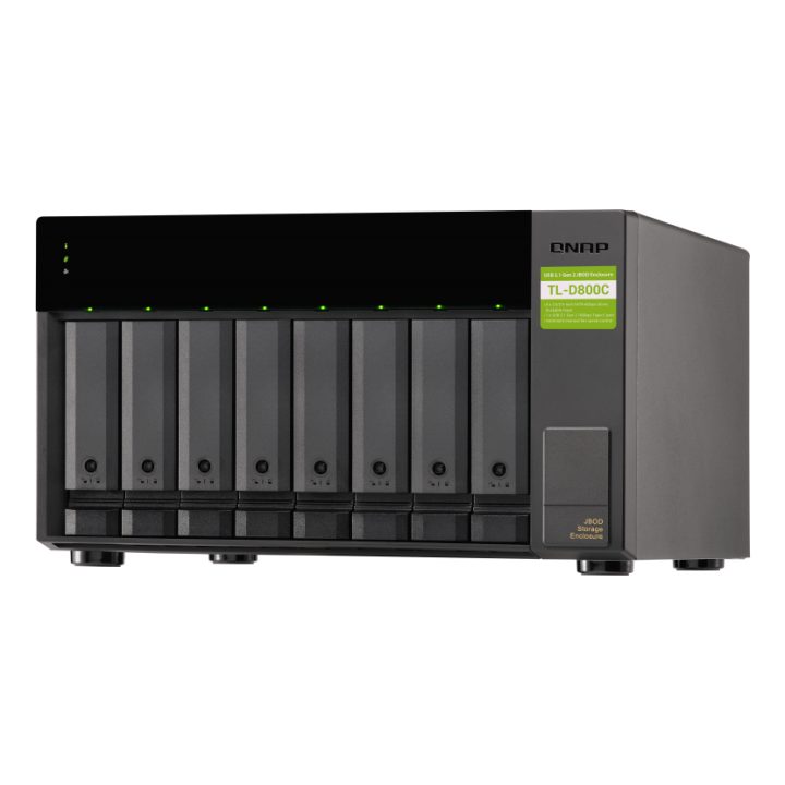 QNAP TL-D800C External Hard Drive Enclosure HDD/SSD Enclosure Black…