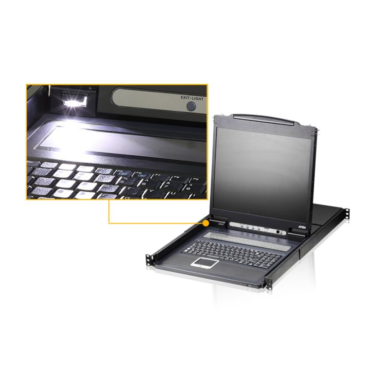ATEN CL1308N-ATA-AU consola de rack 19" Preto 1U