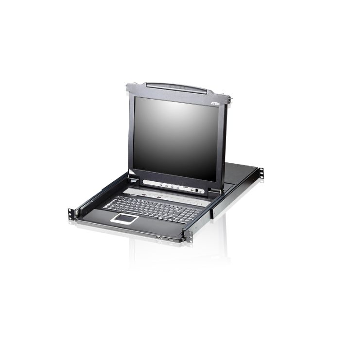 ATEN Consola LCD single rail con switch KVM integrado VGA PS/2-USB de…