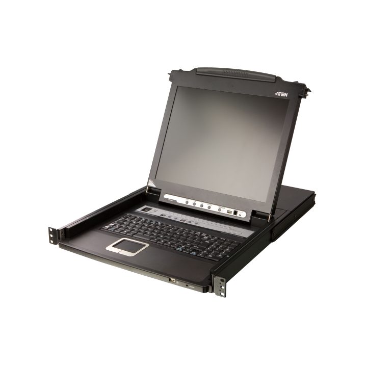 ATEN Consola LCD single rail con switch KVM integrado VGA PS/2-USB de…