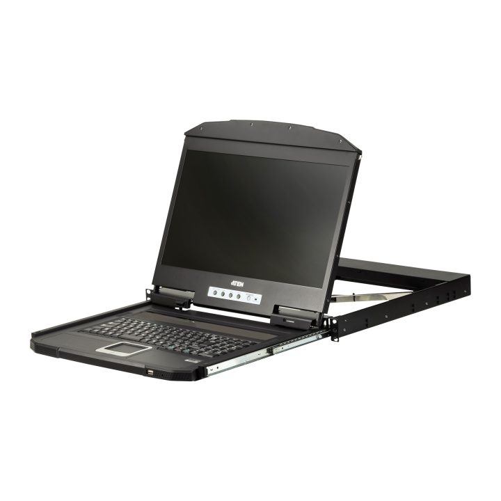 ATEN Consola LCD panorámica single rail de fondo reducido (VGA, USB)