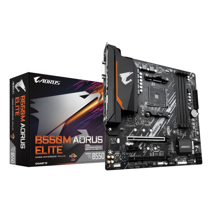 GIGABYTE B550M AORUS ELITE Placa base - Procesadores AMD Ryzen 5000…