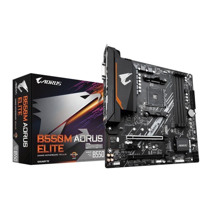 GIGABYTE B550M AORUS ELITE Motherboard - Processadores AMD Ryzen…