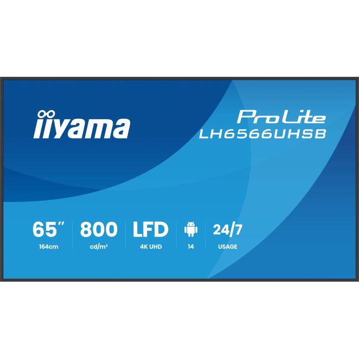 iiyama LH6566UHSB-B1AG pantalla de señalización Pantalla plana para…