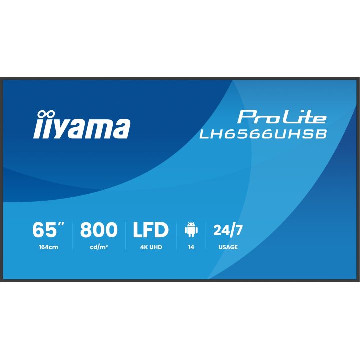 iiyama LH6566UHSB-B1AG pantalla de señalización Pantalla plana para…