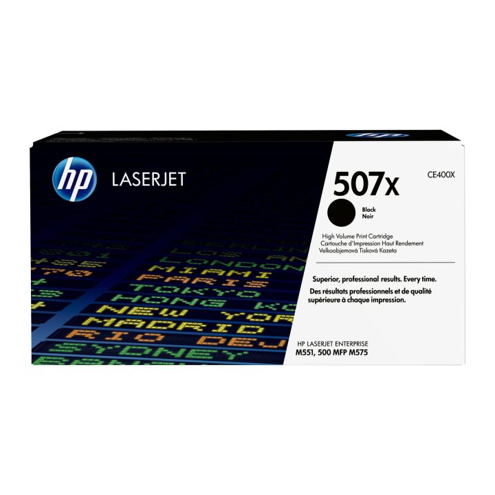 Cartucho de toner original HP LaserJet 507X de alta capacidade preto