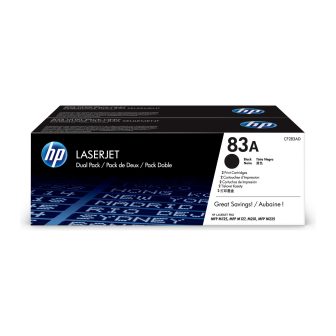 HP Pack de ahorro de 2 cartuchos de tóner original LaserJet 83A negro