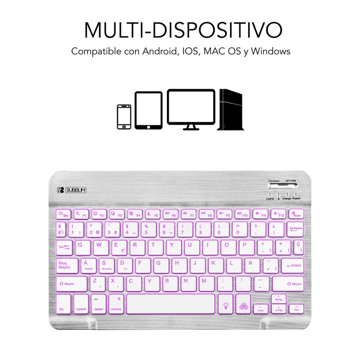 Subblim sub-kbt-SMBL30 Wireless Tablet Keyboard