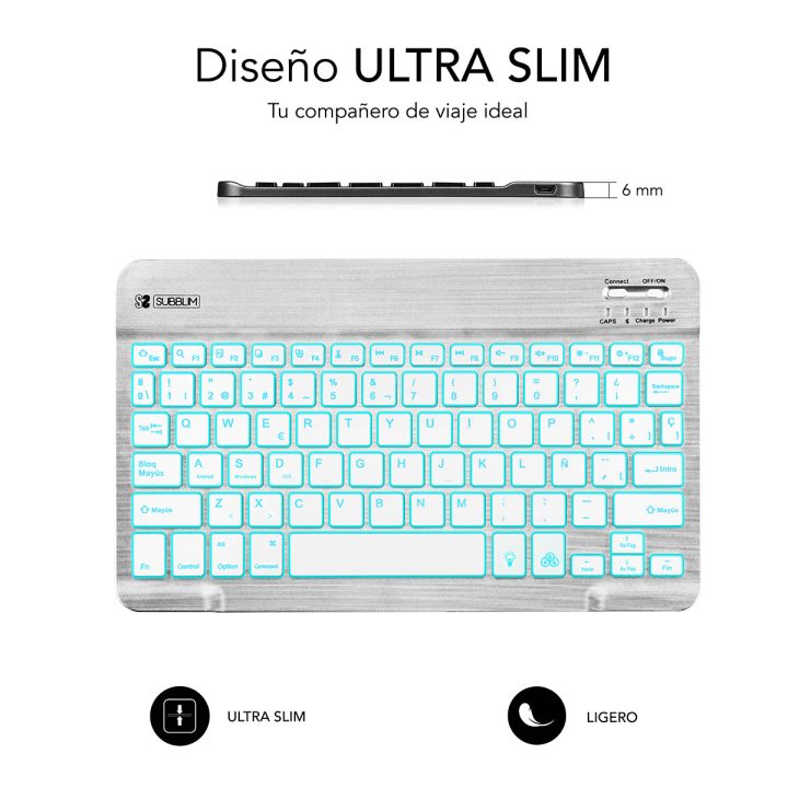 Subblim sub-kbt-SMBL30 Wireless Tablet Keyboard