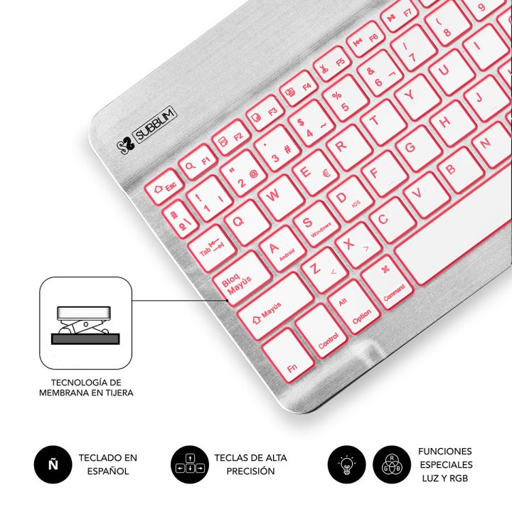 Subblim sub-kbt-SMBL30 Wireless Tablet Keyboard