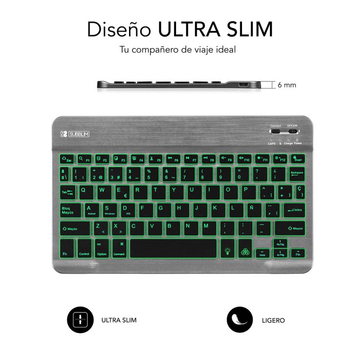Subblim sub-kbt-SMBL31 Wireless Tablet Keyboard