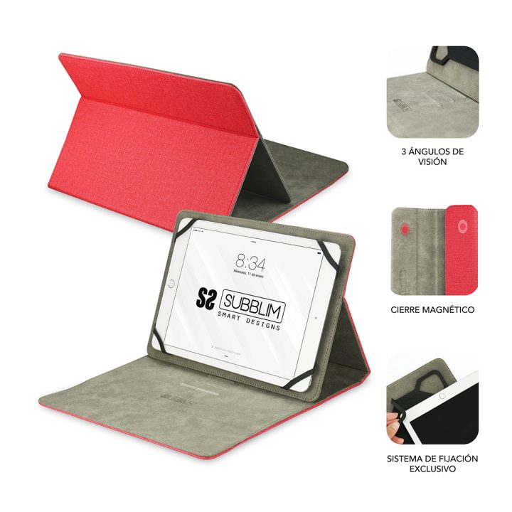 Capa Subblim clever para suporte de tablet 10,1 polegadas vermelho…