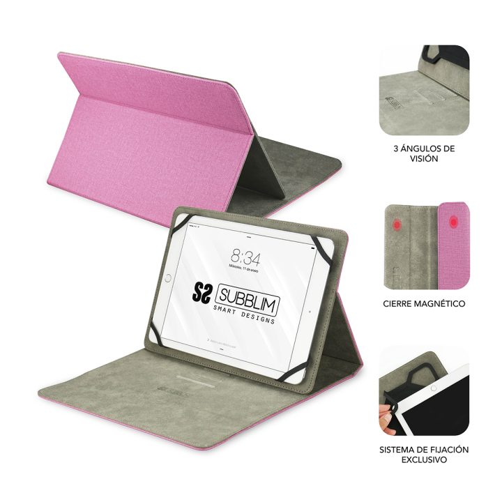 Subblim clever stand case pink 10.1-inch tablet case (SUB-CUT-1CT003)
