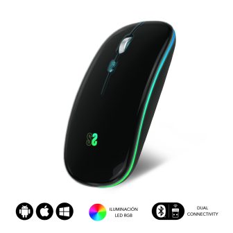 Raton inalambrico Subblim submo - LDFLAT1 negro