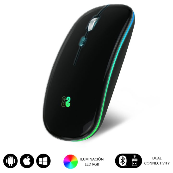 Subblim submo Wireless Mouse - LDFLAT1 Black