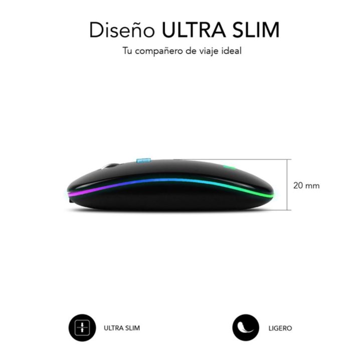 Rato sem fios Subblim submo - LDFLAT1 preto