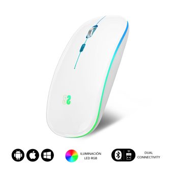 Raton inalambrico Subblim submo - LDFLAT2 blanco