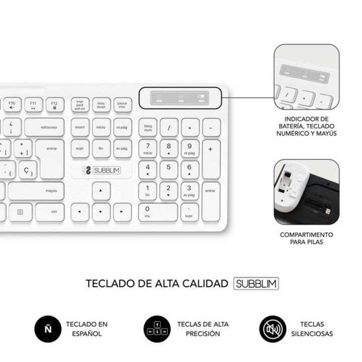 Subblim subkbc-CSSW11 Wireless Keyboard + Mouse
