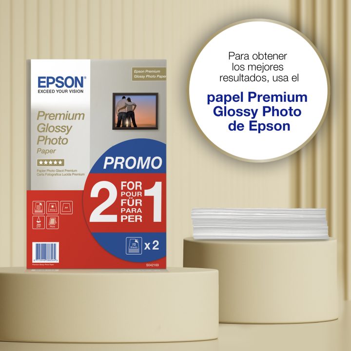 Epson Papel fotográfico brilhante Premium A4, 255 g/m2, 30 folhas