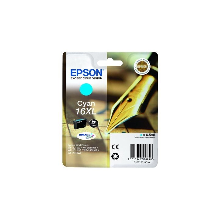 Epson Pen and crossword Singlepack Cyan 16XL DURABrite Ultra