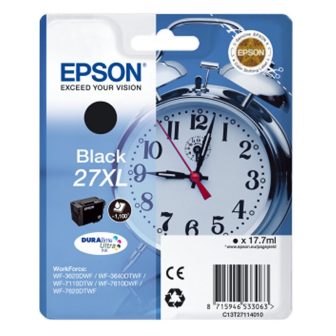 Epson Alarm clock Singlepack Black 27XL DURABrite Ultra Ink