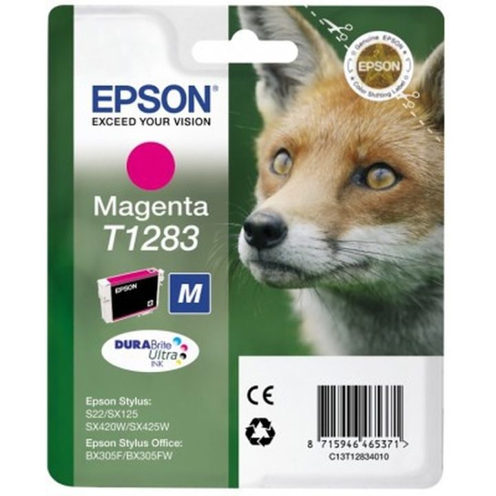 Cartucho de tinta Epson Fox Singlepack Magenta T1283 DURABrite Ultra