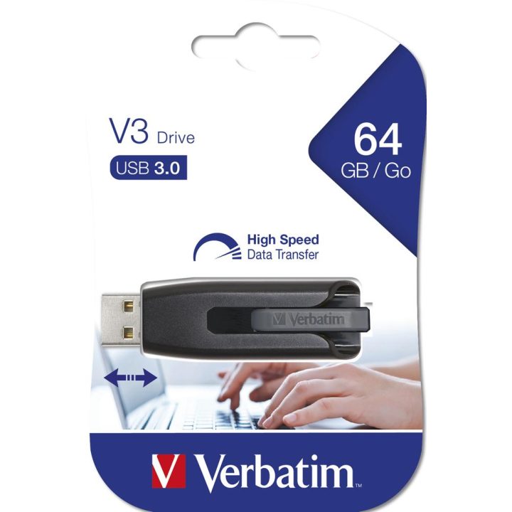 Memória USB 3.0 Verbatim storengo 16GB preta (49172)