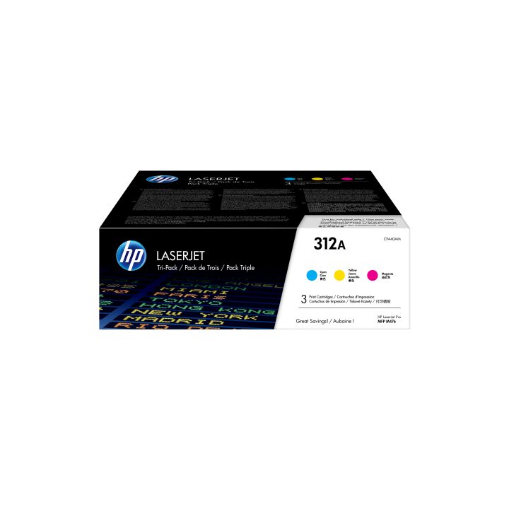 HP Cartucho de tóner Tri-Pack 312A ciano para LaserJet