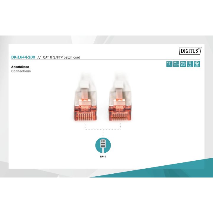 Digitus Cabo de ligação CAT 6 S/FTP (DK-1644-0025)