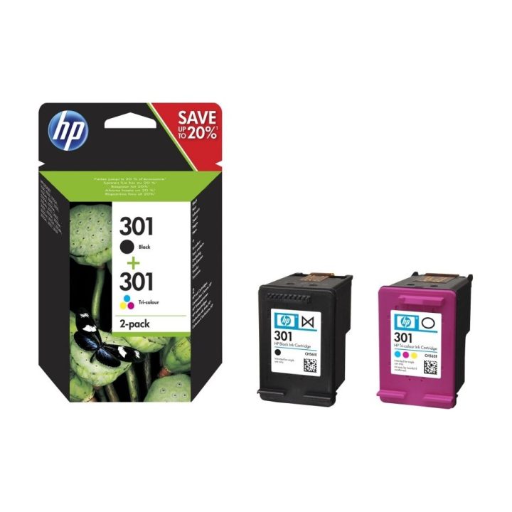 HP Pack de ahorro de 2 cartuchos de tinta original 301 negro/Tri-color