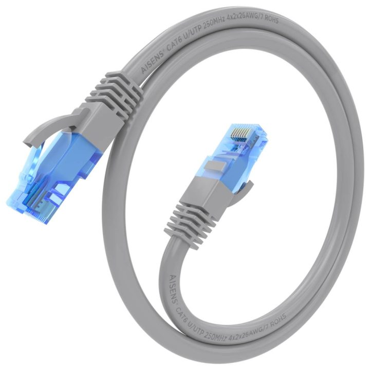 AISENS Cat.6 UTP AWG26 CCA RJ45 Patch Cable, Gray, 25 cm