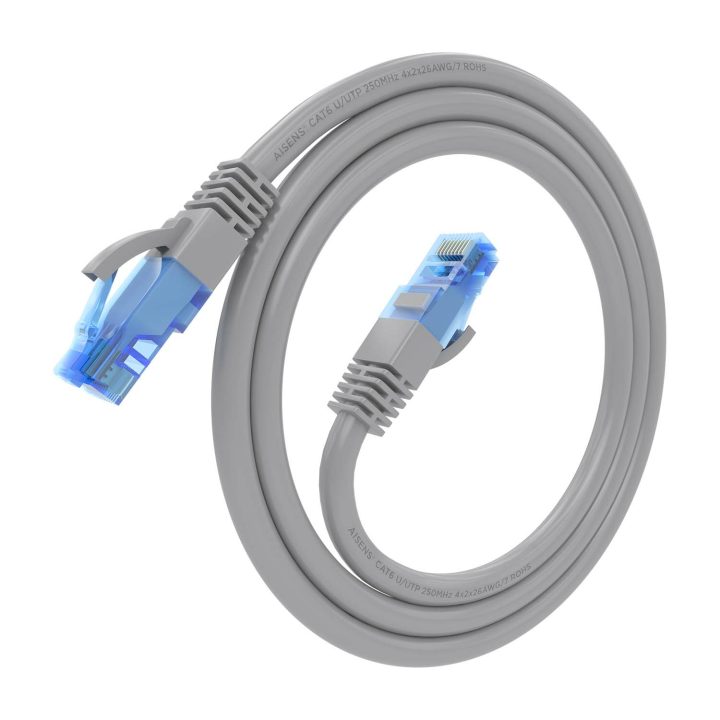 AISENS Cat.6 UTP AWG26 CCA RJ45 Patch Cable, Gray, 25 cm