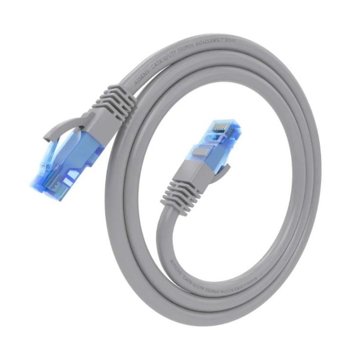 AISENS Cable De Red Latiguillo RJ45 Cat.6 UTP AWG26 CCA, Gris, 25 cm