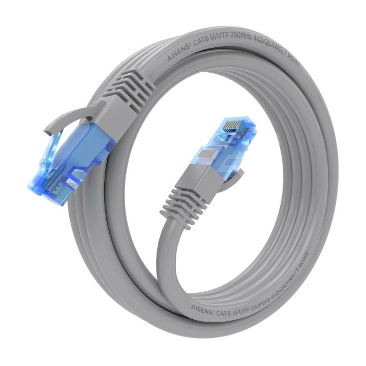 AISENS Cat.6 UTP AWG26 CCA RJ45 Patch Cable, Gray, 25 cm