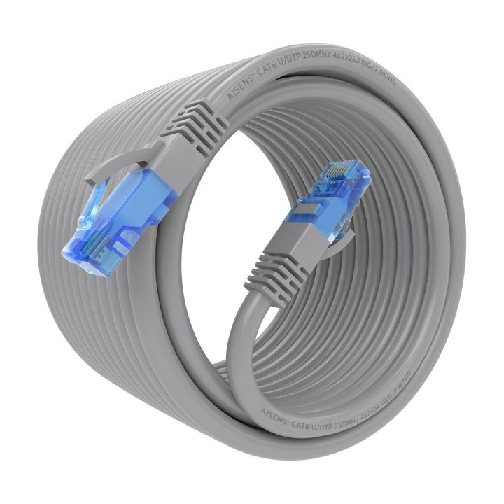 AISENS Cat.6 UTP AWG26 CCA RJ45 Patch Cable, Gray, 25 cm