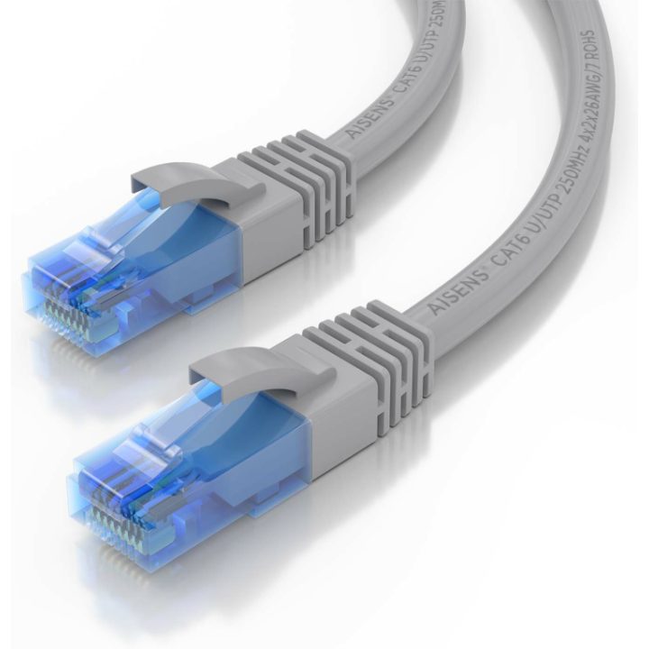 AISENS Cat.6 UTP AWG26 CCA RJ45 Patch Cable, Gray, 25 cm
