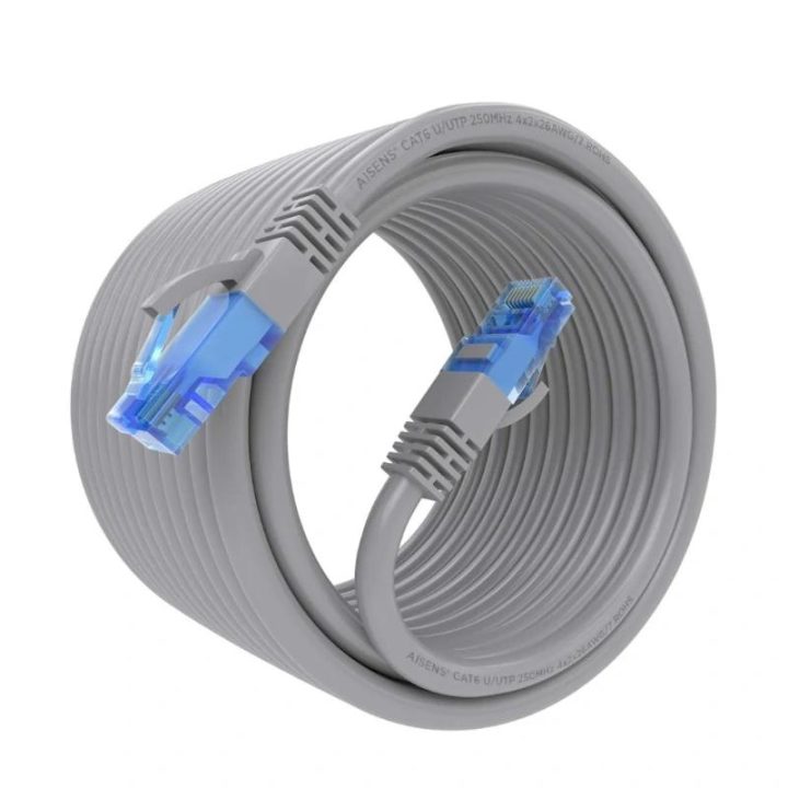 AISENS Cabo de Rede Latiguillo RJ45 Cat.6 UTP AWG26 CCA, Cinzento, 25…