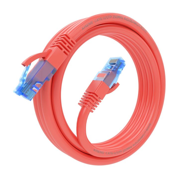 AISENS Cat.6 UTP AWG26 CCA RJ45 Patch Cable, Red, 25 cm
